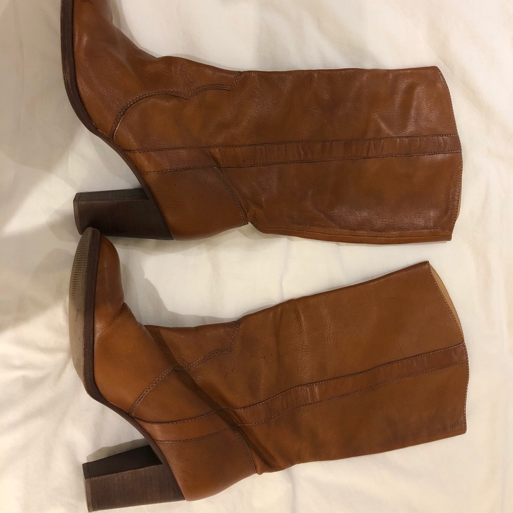 Michael Kora tan leather boots